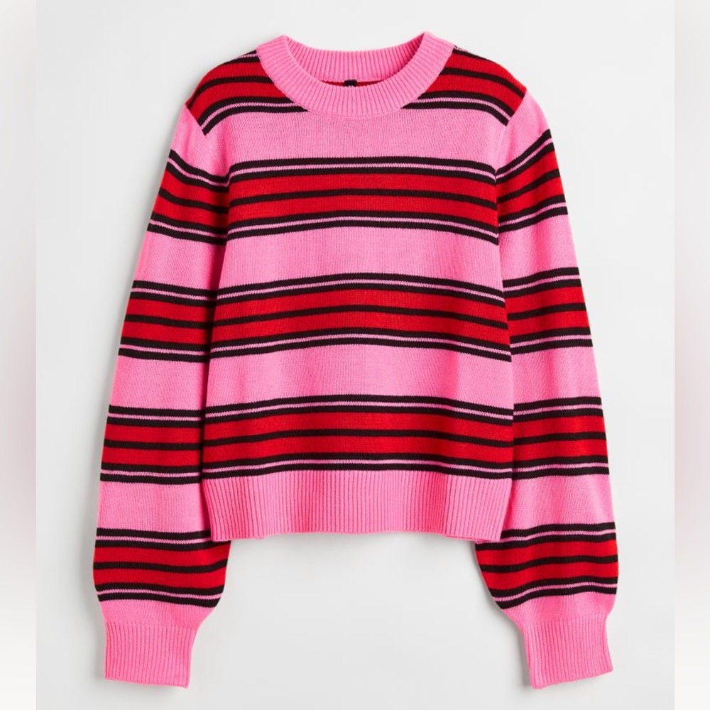 H&M Jacquard-knit Stripe Sweater